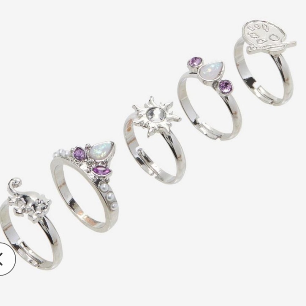 Disney Tangled Pascal Crown‎ Sun Ring Set Hot Topic